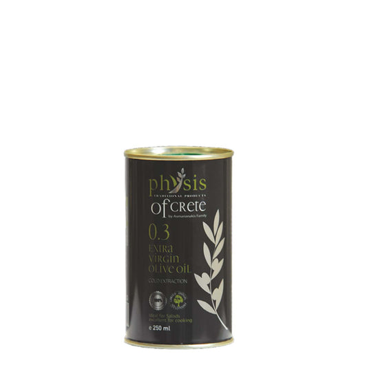 "Physis of Crete 0.3" Extra virgin olive oil Cylinder Can 250ml