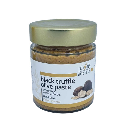 Greek Green olive paste with black truffle