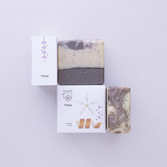 Greek Poppy Soap with poppy seeds, shea butter & cocoa butter for all skin types